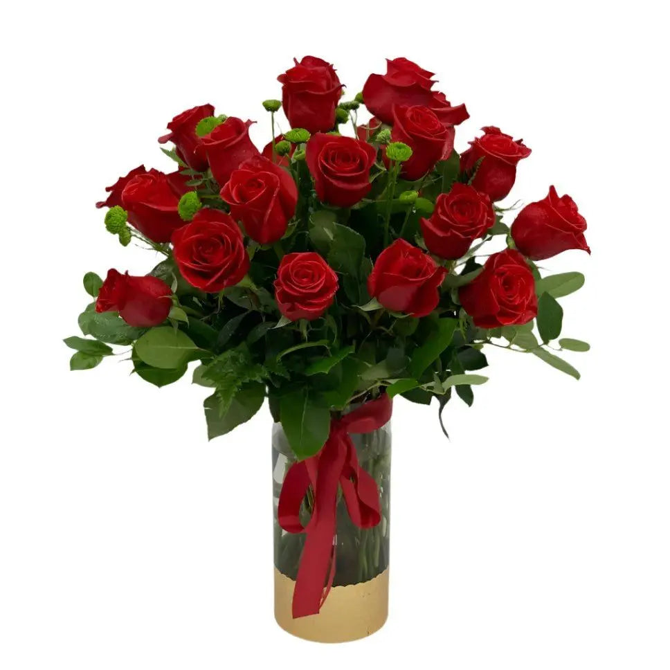 Classic 25 Red Roses -Miami Same Day Delivery MIAMI FLOWERS DESIGN