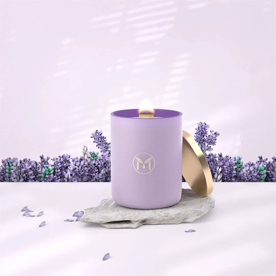 MyrrhUSA 15oz Soy Wood Wick Candle - Premium Crackling Scented Candle Miami