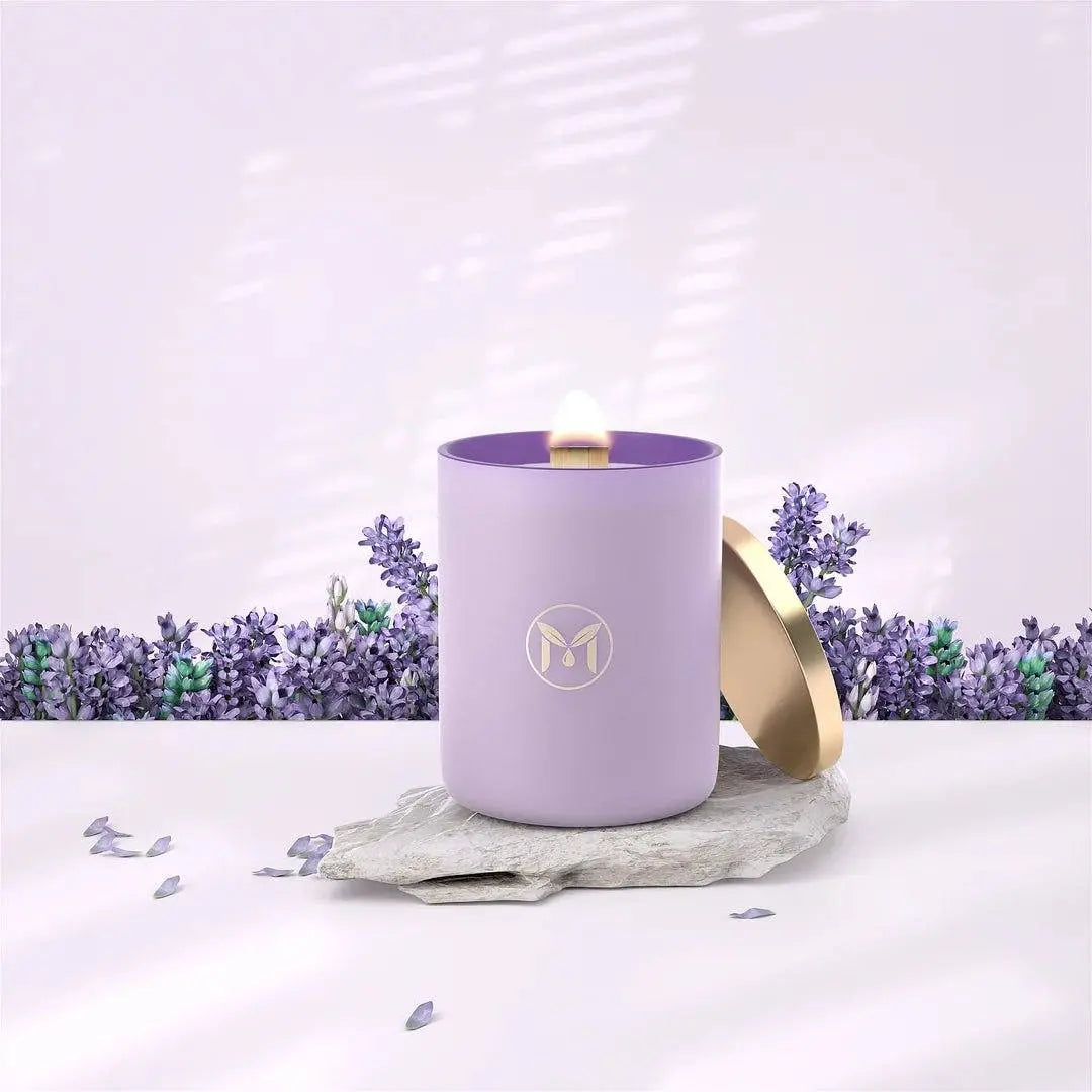 MyrrhUSA 15oz Soy Wood Wick Candle - Premium Crackling Scented Candle Miami MIAMI FLOWERS DESIGN