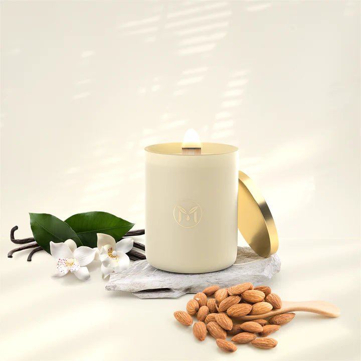 MyrrhUSA 15oz Soy Wood Wick Candle - Premium Crackling Scented Candle Miami