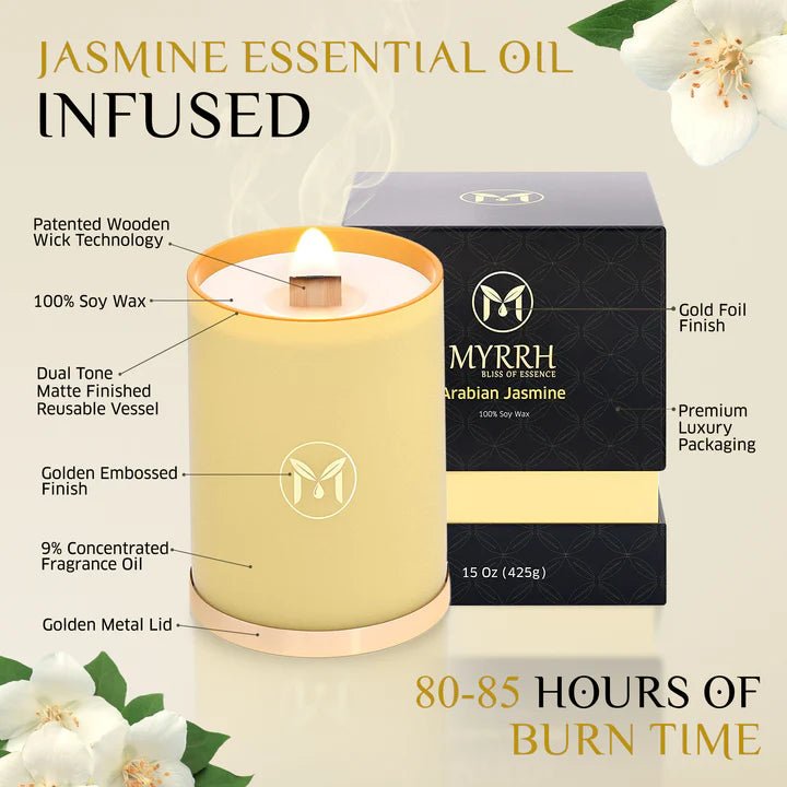 Myrrh USA Arabian Jasmine, 15 oz. Soy - MIAMI FLOWERS DESIGN