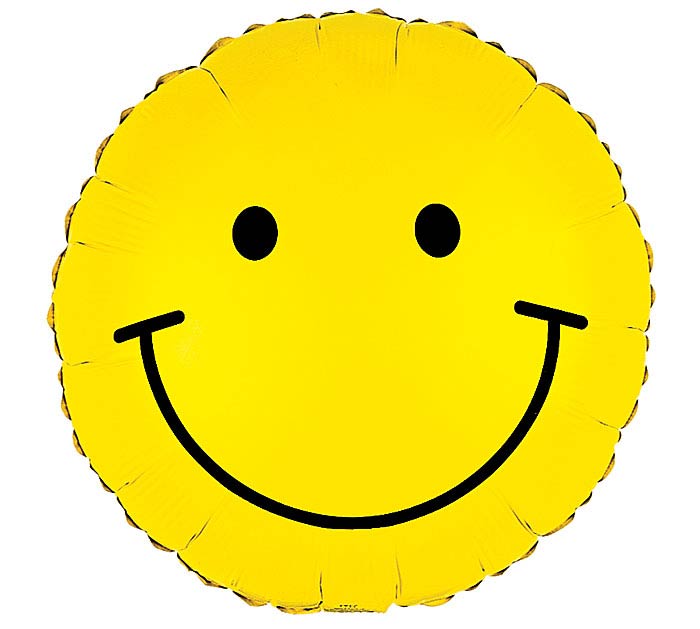 Yellow Smiley Face Balloon - MIAMI FLOWERS DESIGN