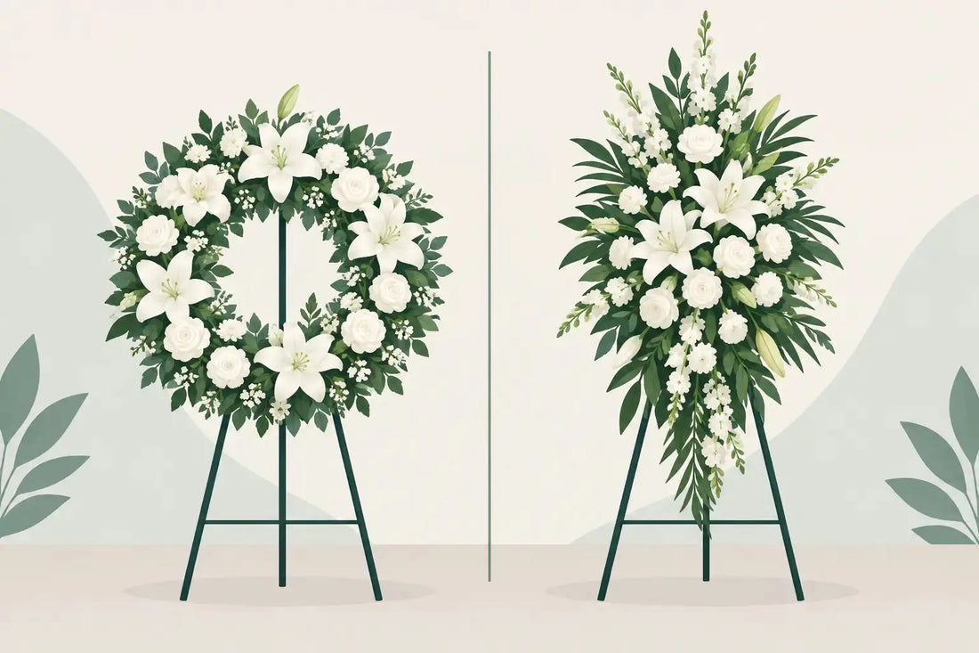 Funeral Wreath Versus Standing Spray Explained