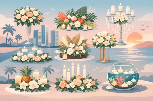 9 Miami Wedding Centerpiece Examples