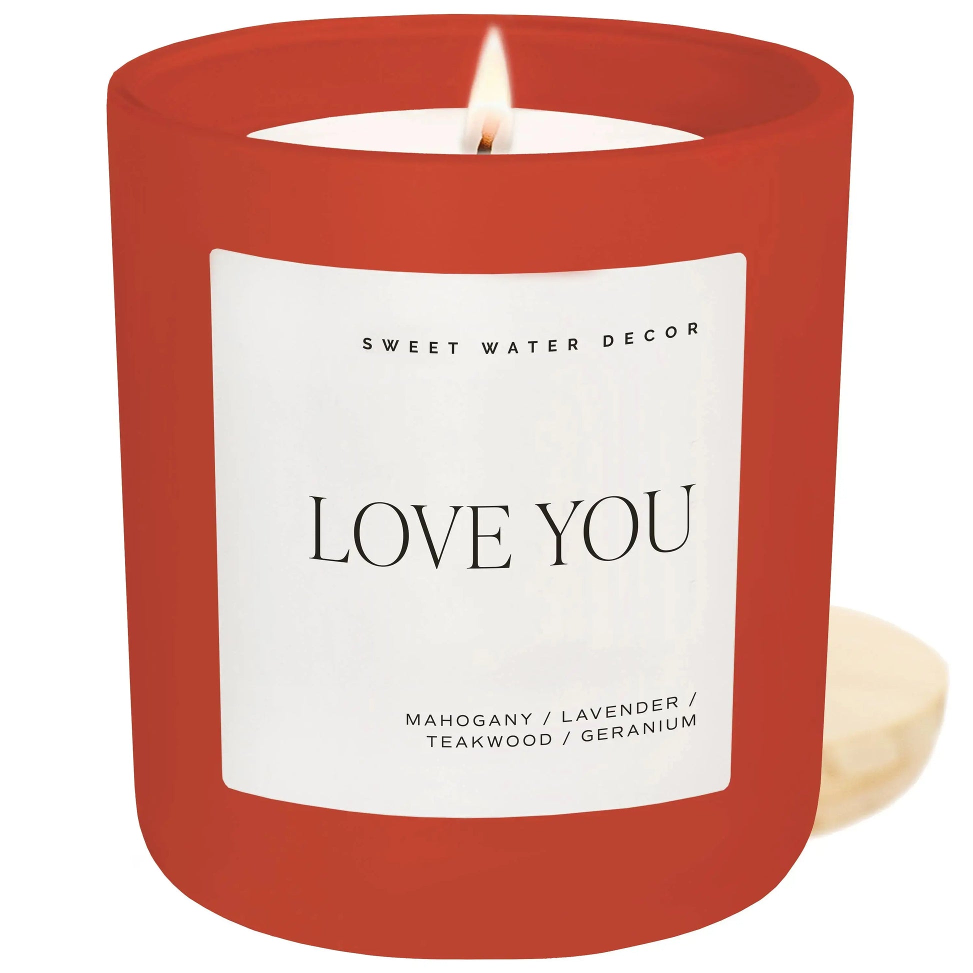 Love You 15 oz Soy Candle Sweet Water Decor