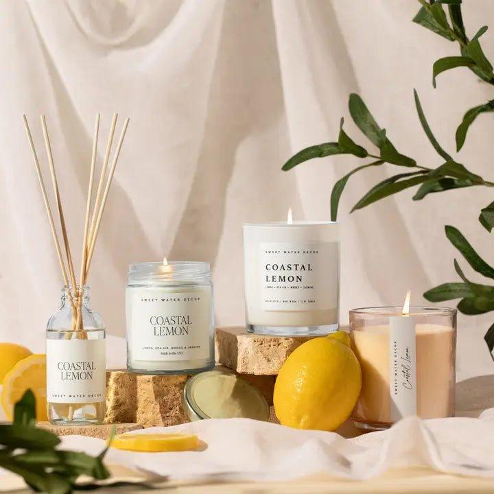 Coastal Lemon 9 oz Soy Candle - Home Decor & Gifts