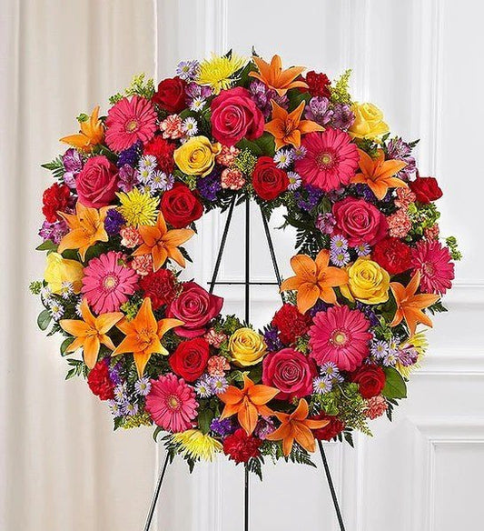 Colorful Tribute Celebration Wreath
