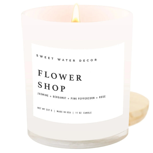 Sweet Water Decor - Flower Shop 11 oz Soy Candle - Home Decor & Gifts
