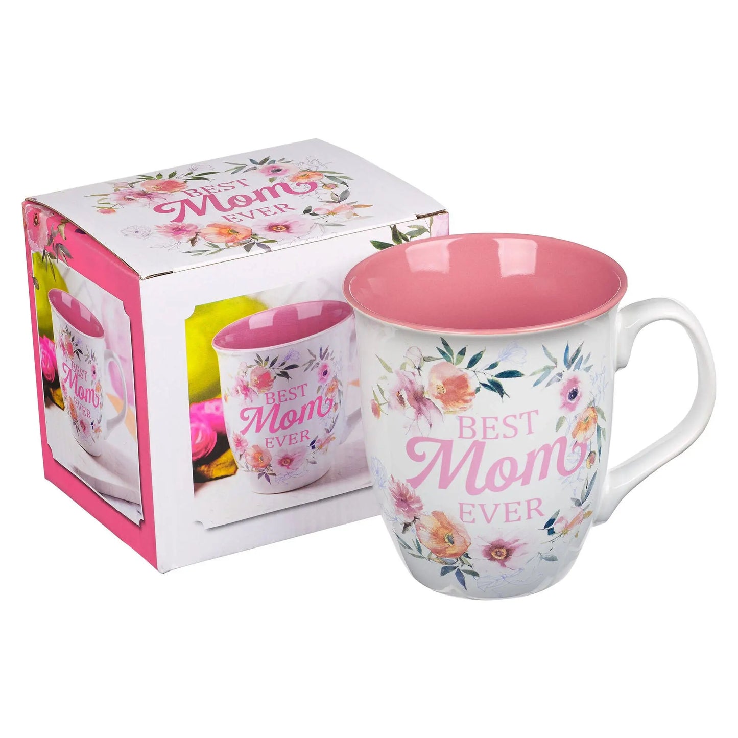 Pink/White "Best Mom Ever" MUG