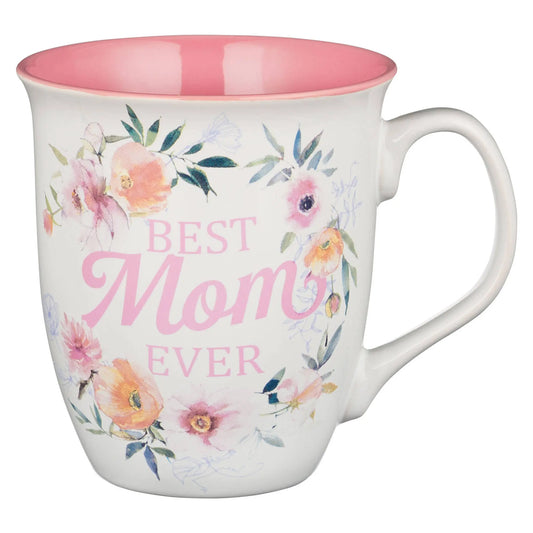 Pink/White "Best Mom Ever" MUG
