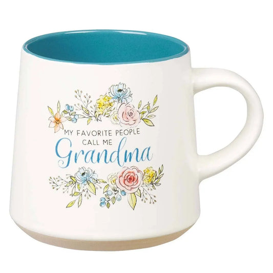 Blue/White "My Favorite People Call Me Grandma" Mug