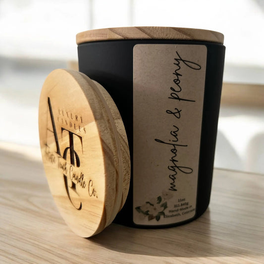 Magnolia & Peony: Matte Black Candle