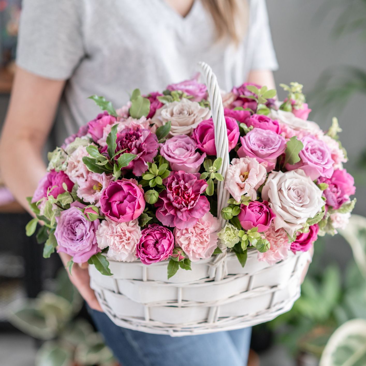 Amongst the Blooms Basket Arrangement - MIAMI FLOWERS DESIGN