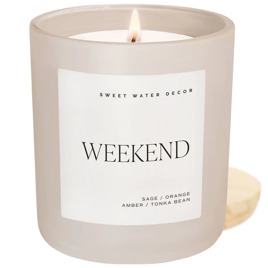 Weekend 15 oz Soy Candle, Matte Jar
