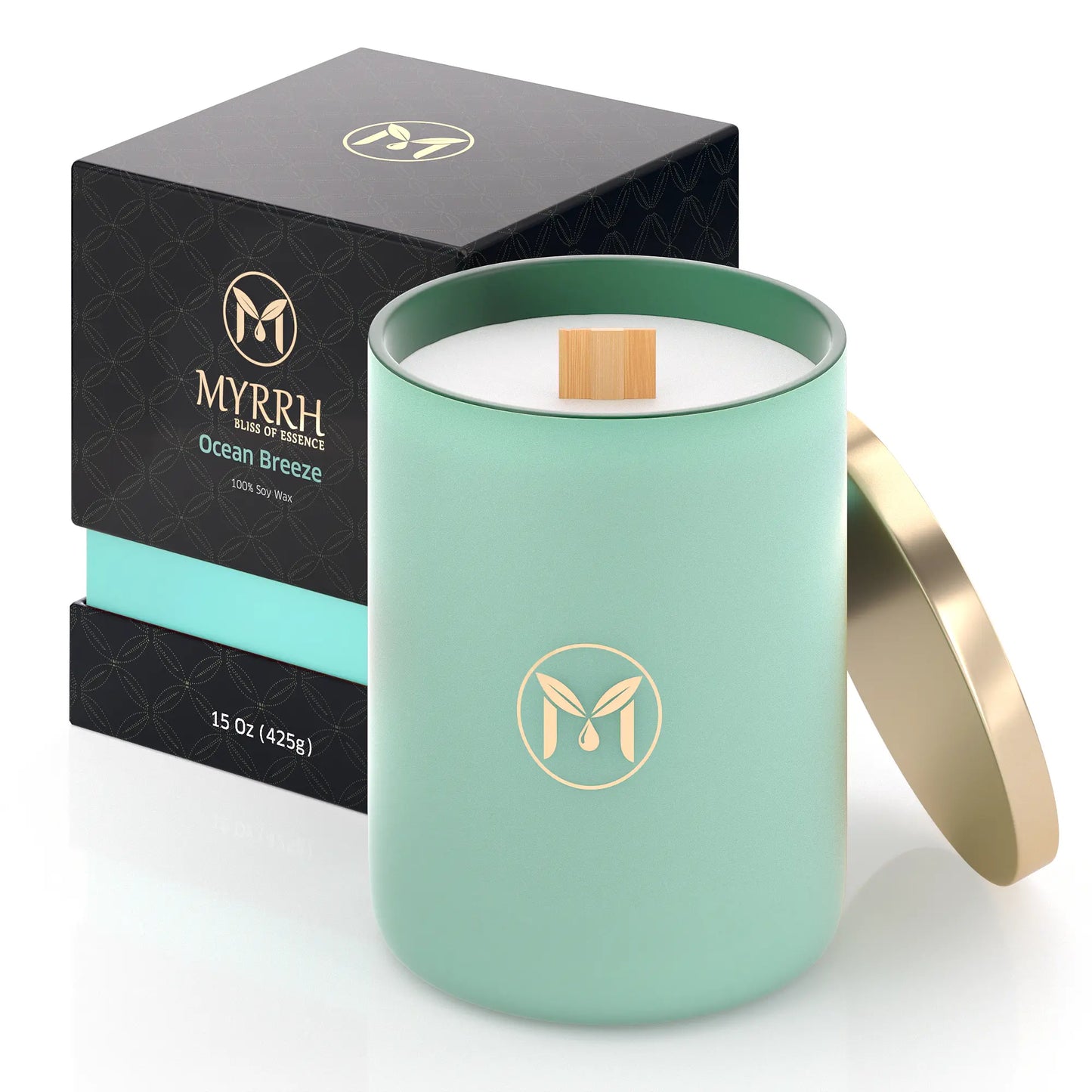 Ocean Breeze 100% Soy Wax Crackling Wood Wick Candle