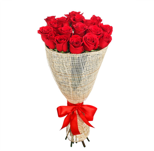 18 Crimson Devotion Rose Bouquet